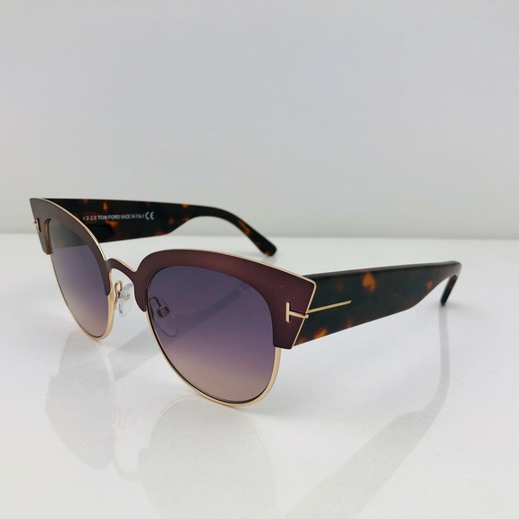 New TOM FORD Alexandra Plum Cat Eye Sunglasses - Picture 6 of 16
